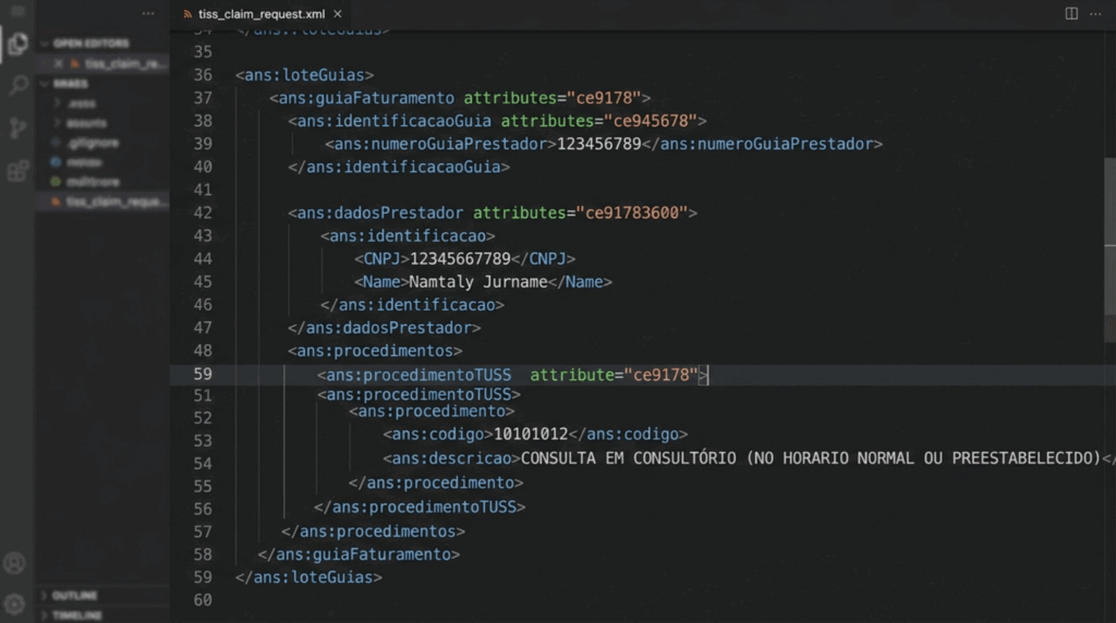 Exemplo de XML 